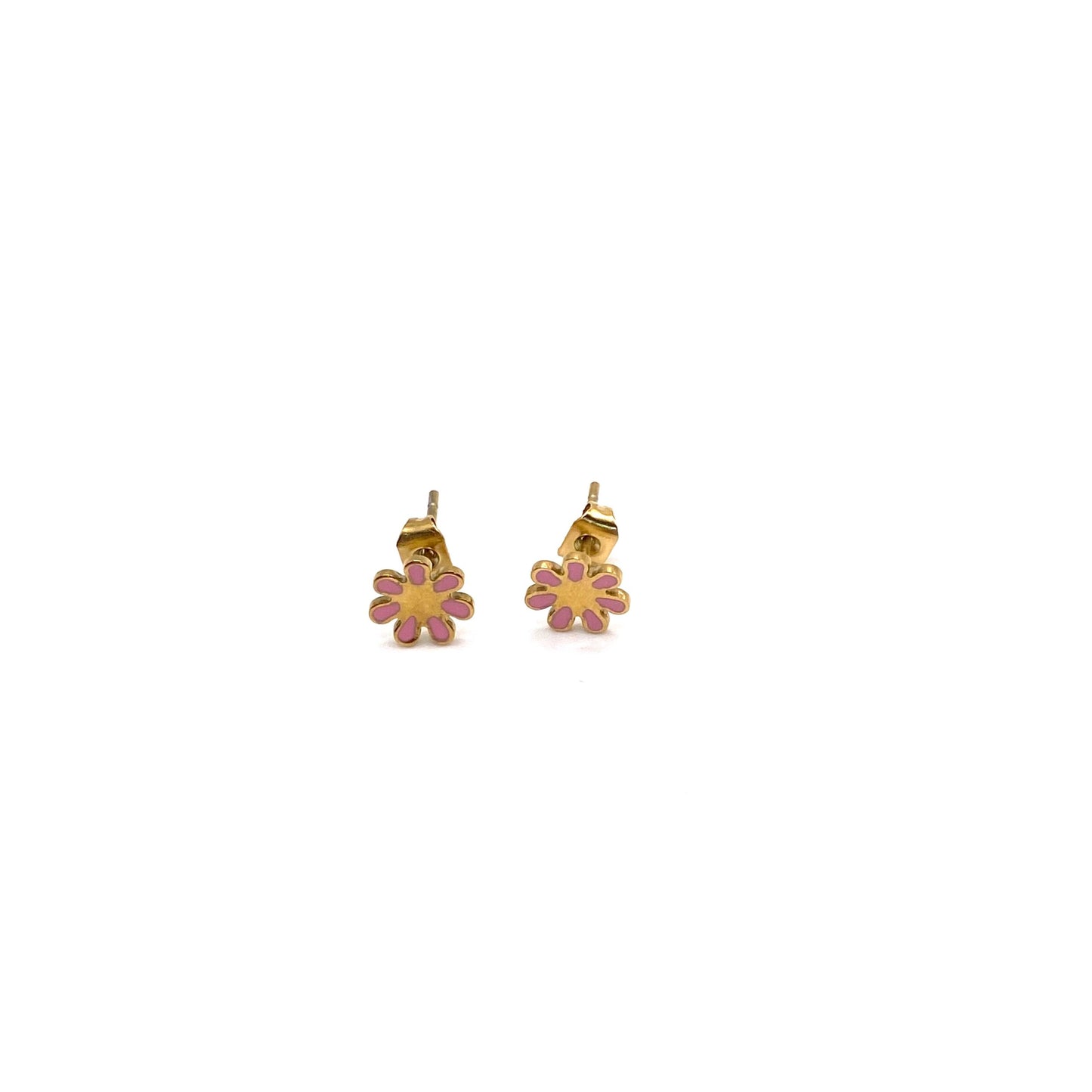 Boucles d'oreilles fleurs rose
