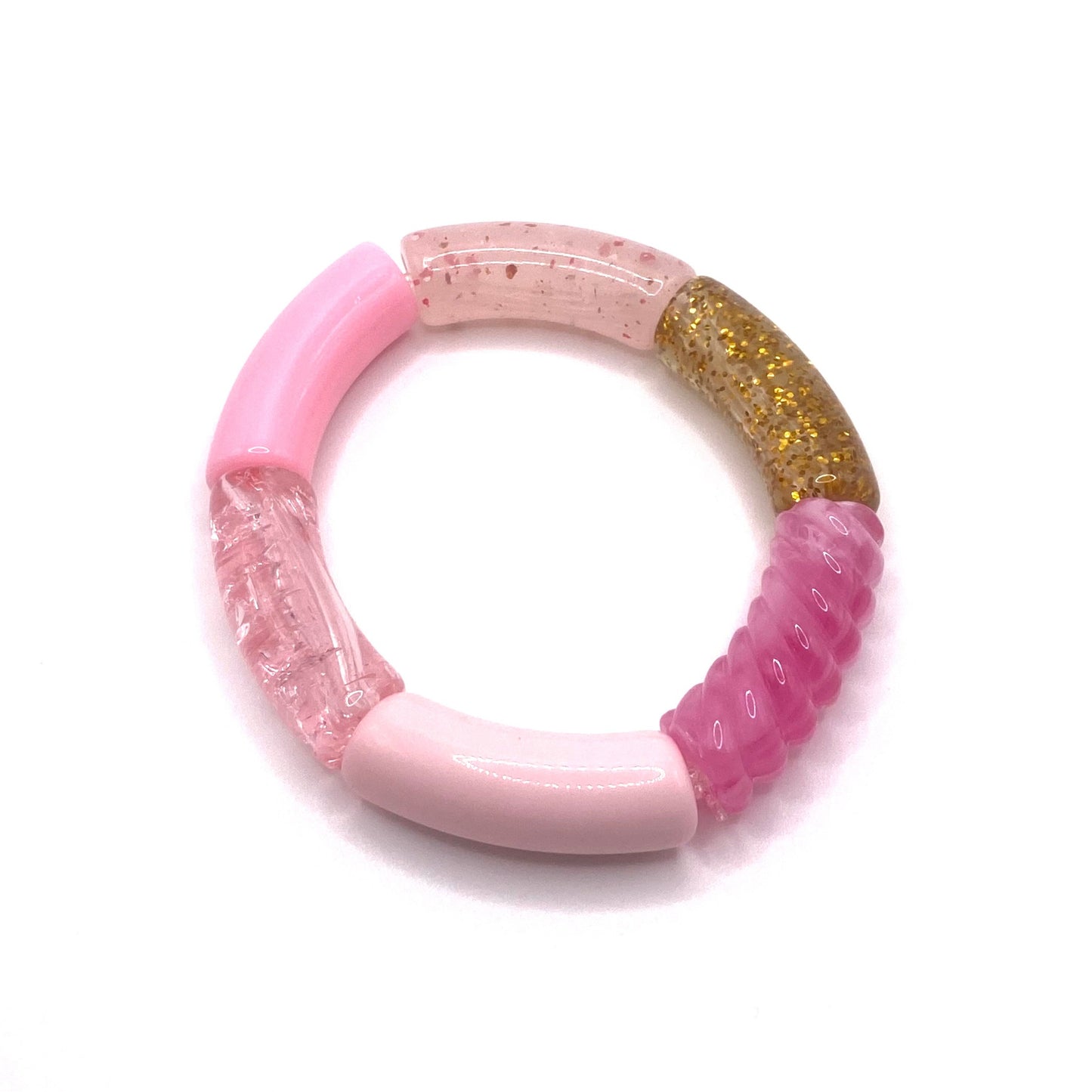 Jonc rose doré pailletté