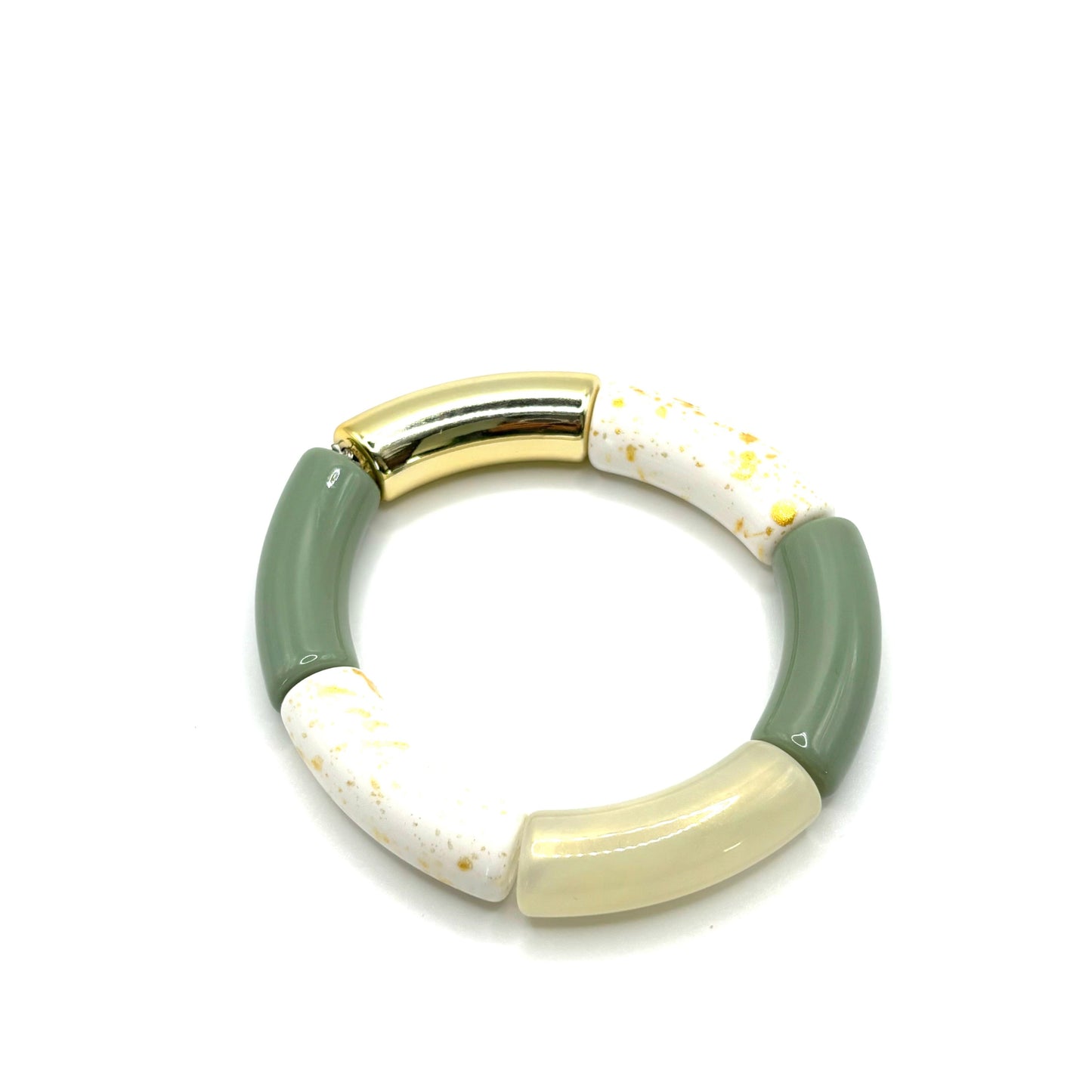 Jonc Blanc doré et Vert sauge