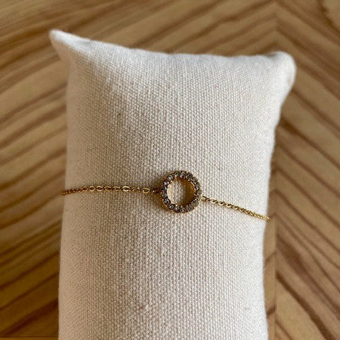Bracelet fin cercle strassé