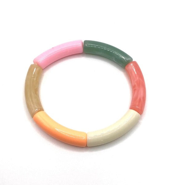 Jonc résine multicolore