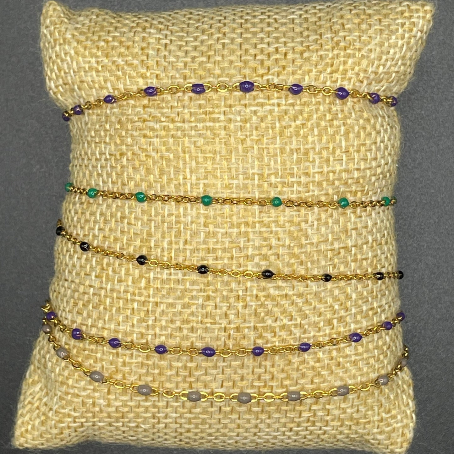 Bracelets chaine perlée
