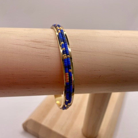 Jonc perlé double rang