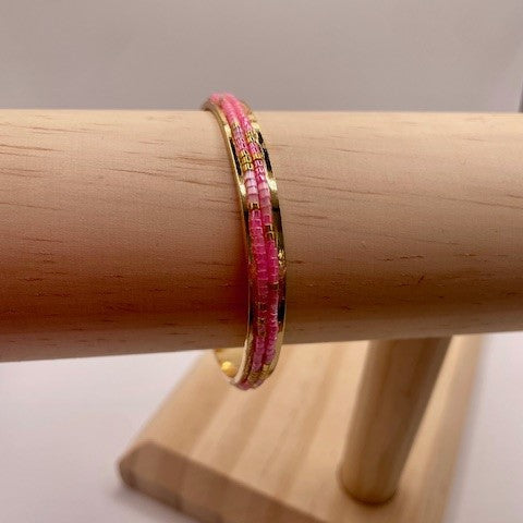 Jonc perlé double rang