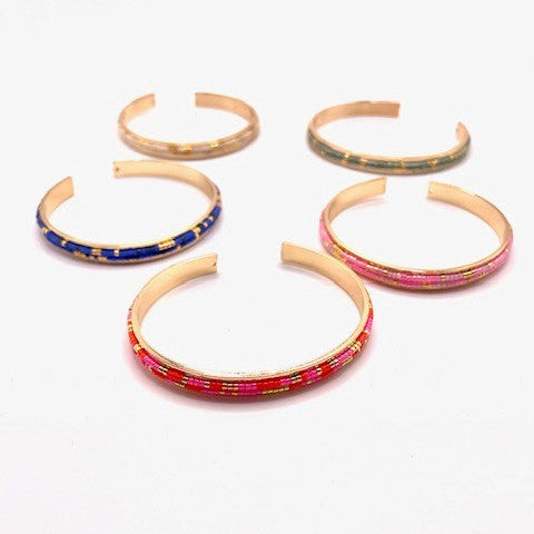 Jonc perlé double rang