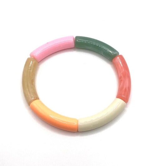 Jonc résine multicolore